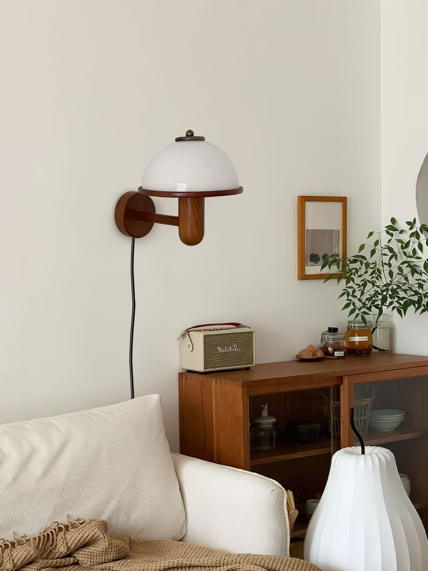 Mushroom Wood Wall Lamp K536