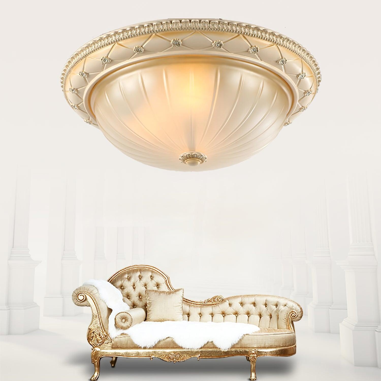 European Vintage Style Resin Ceiling Light for Bedroom K371