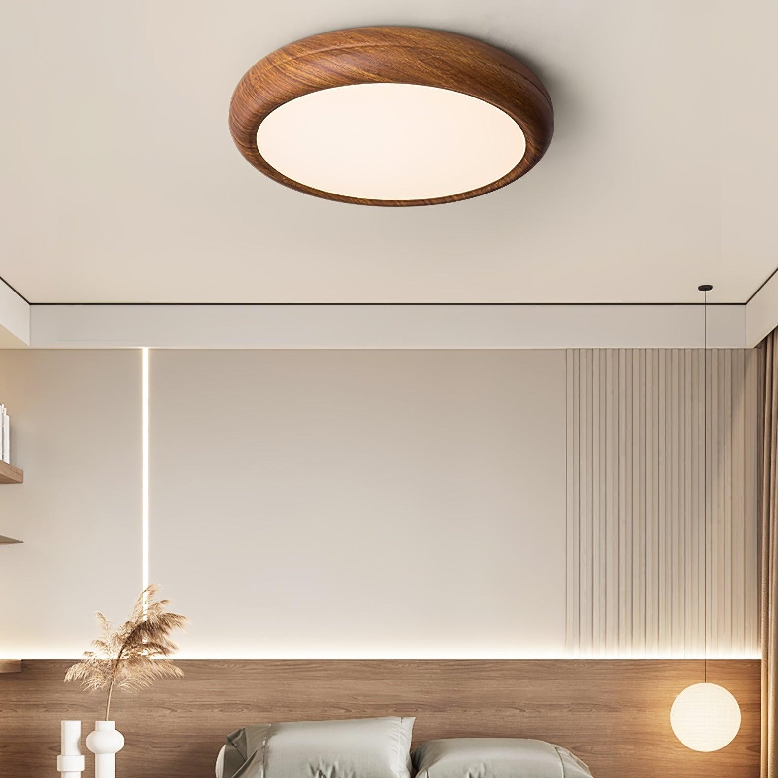 Wood Grain Round Ceiling Lamp K776