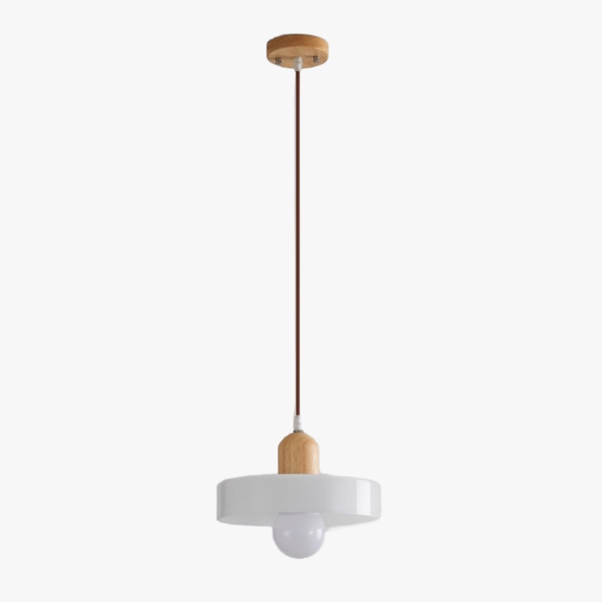 Modern Nordic Wood Disc Orb Pendant Light K894