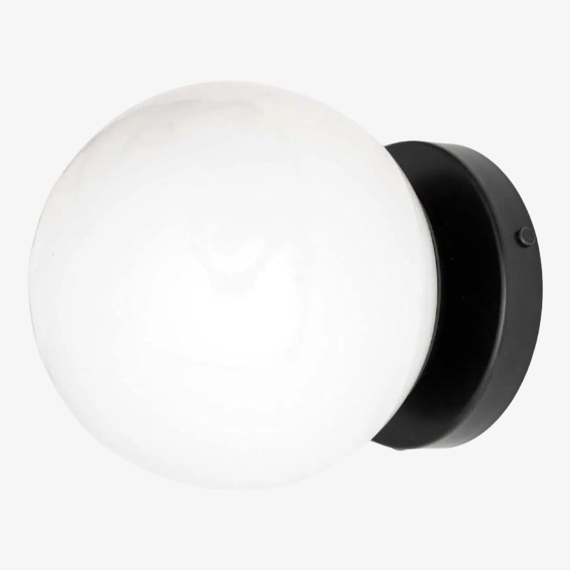 Glorica Modern Glass Globe Wall Sconce – Multi-Color Finish For Living Room & Bedroom K1516