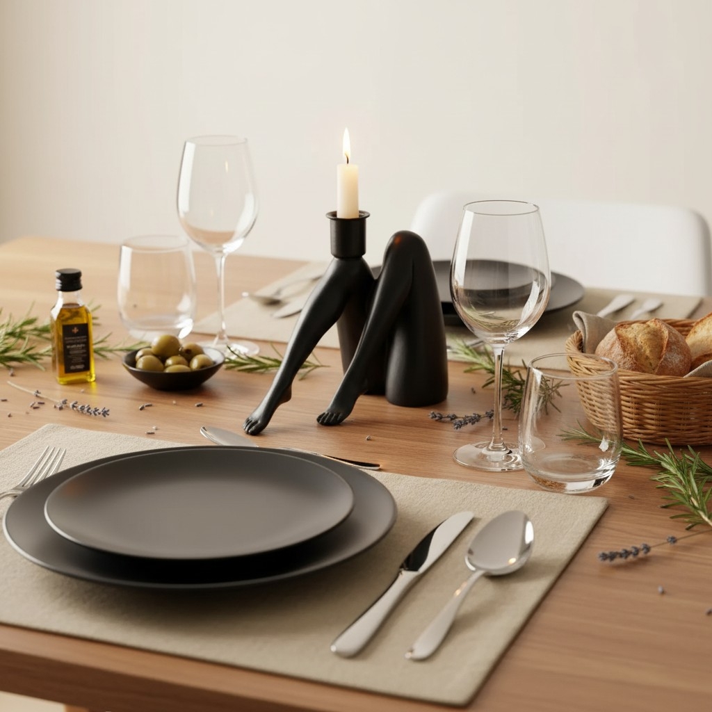 Kickra Sexy Legs Candle Holder - Modern Metal Base for Dining Table and Home Decor K2221
