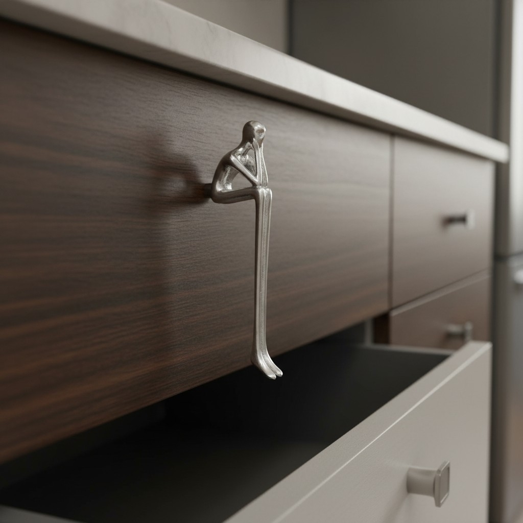 Verlitho Retro Cabinet Handle - Nordic Furniture Pull For Wardrobes and Drawers K2365