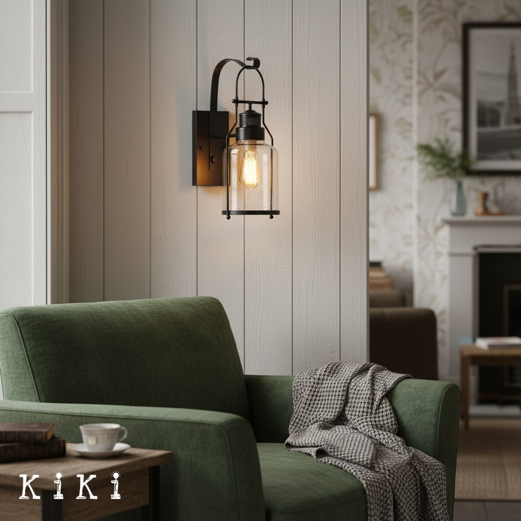 Vintage Industrial Outdoor Wall Sconce - Rustic Exterior Lighting for Porch K1599