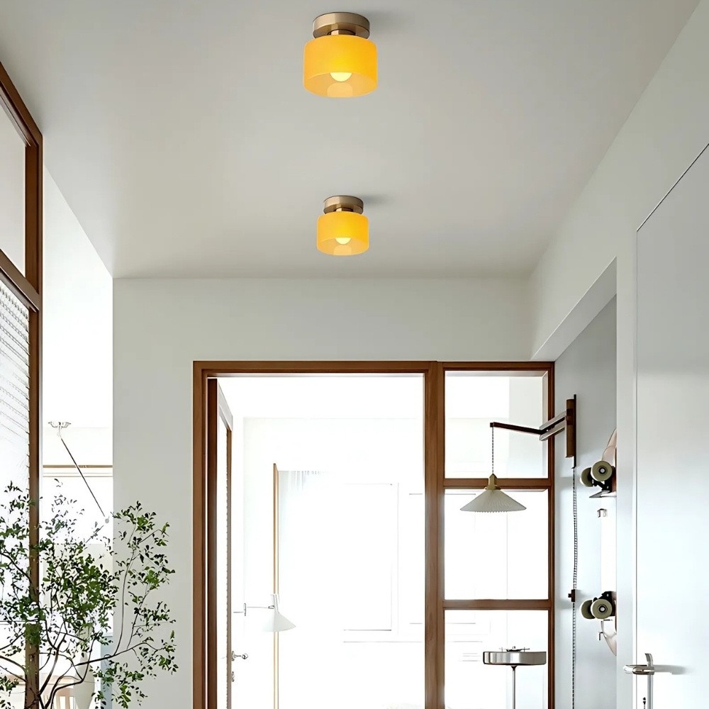 Morandi Cylinder Ceiling Light - Minimalist Flush Mount for Indoor Spaces K893