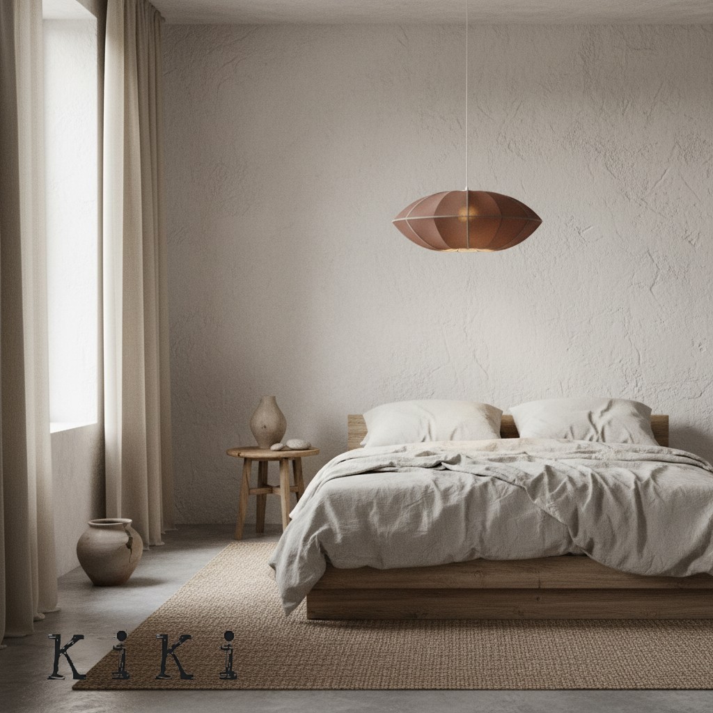 Scandinavian Textile Bubble Pendant Light – Warm Ambient Illumination K127