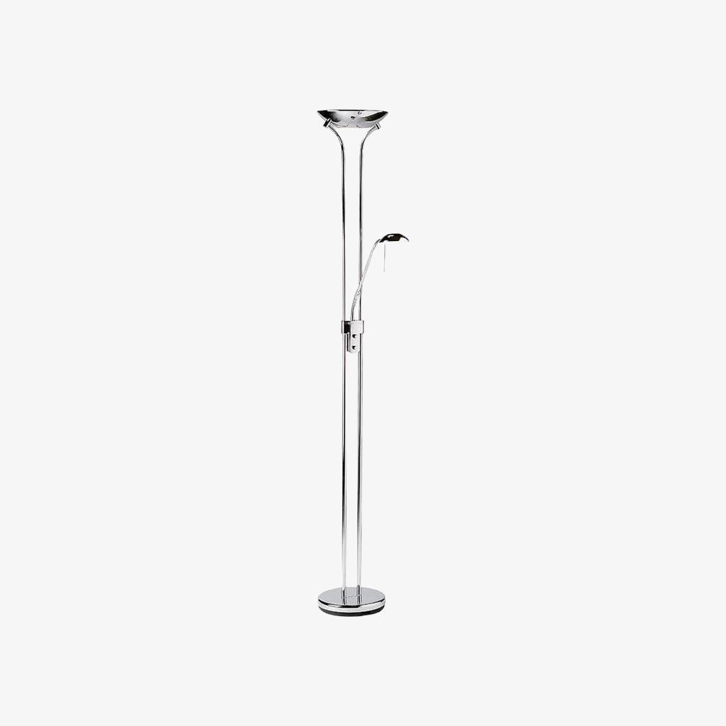 Linexis Art Deco Metal & Opal Glass Floor Lamp - Dual-Light Design for Modern Interiors K1910