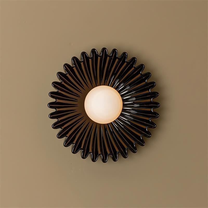 Flower Shaped Ceramic Wall Lamp - Soft Lighting for Bedroom and Hallway K259