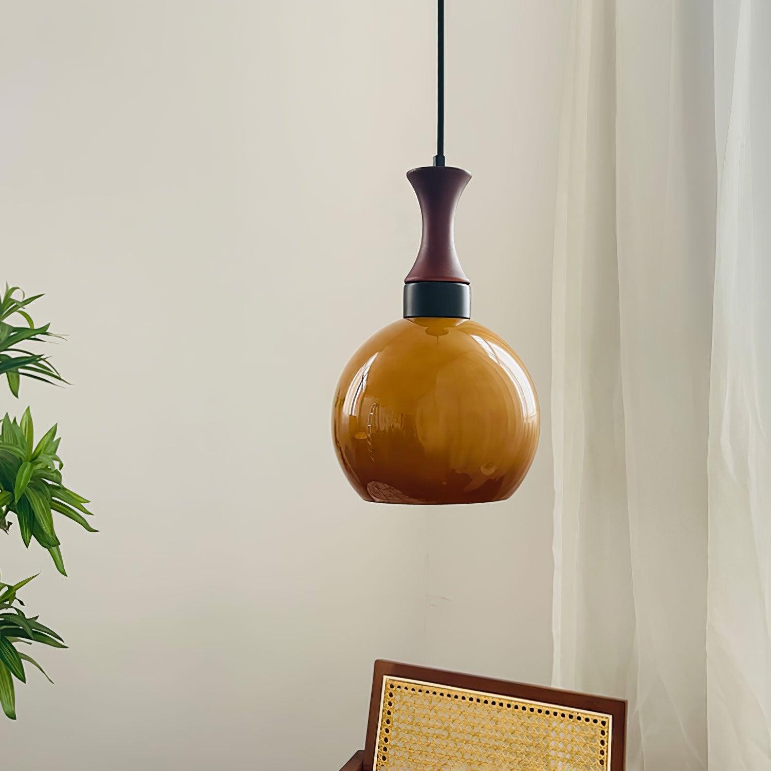 Spherical Orange Practical Luxury Pendant Lamp K561