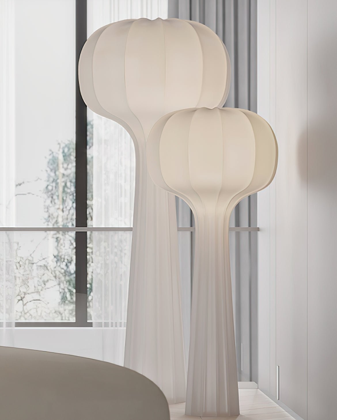 Classic Stripe Silk Floor Lamp K675