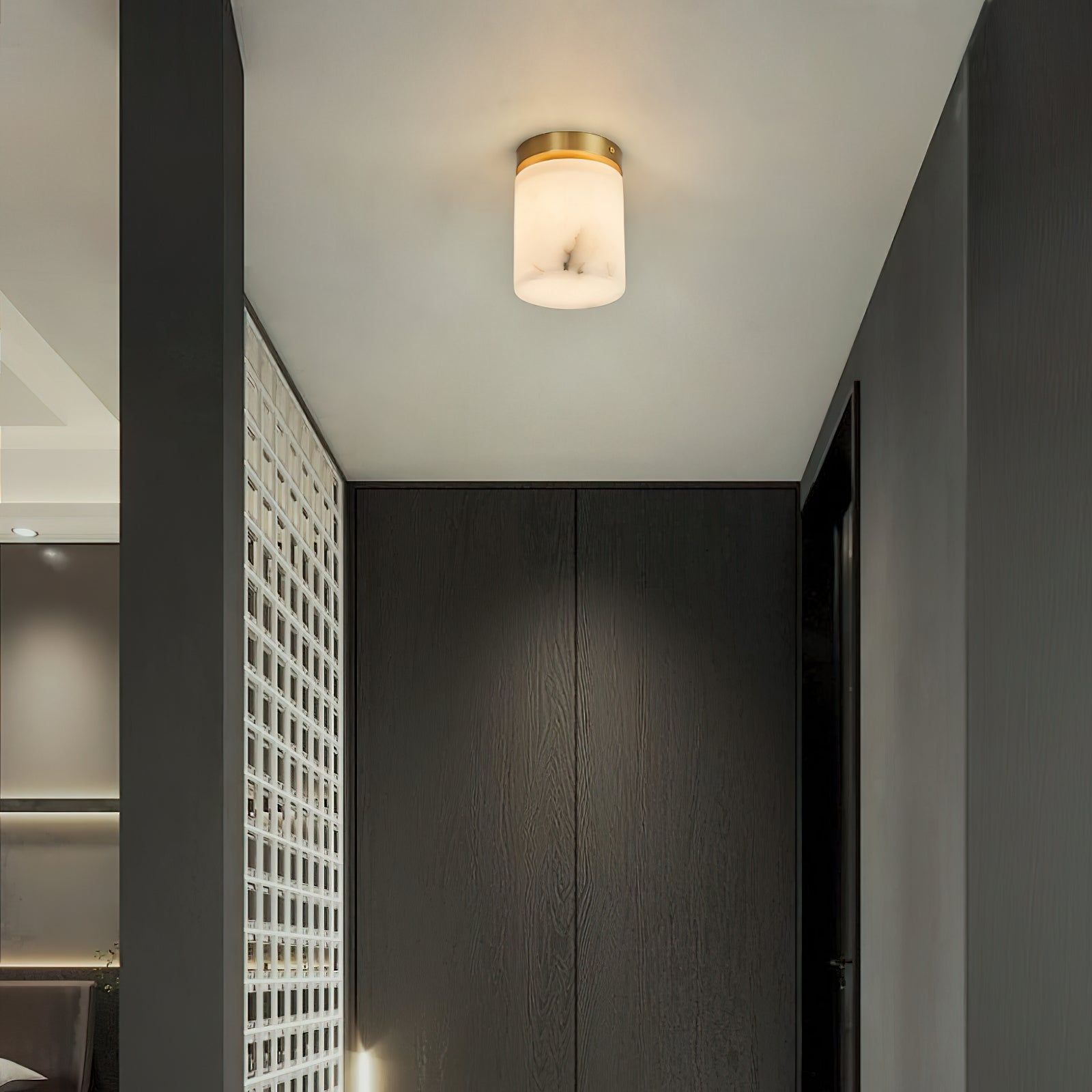 Melange Alabaster Ceiling Light D496
