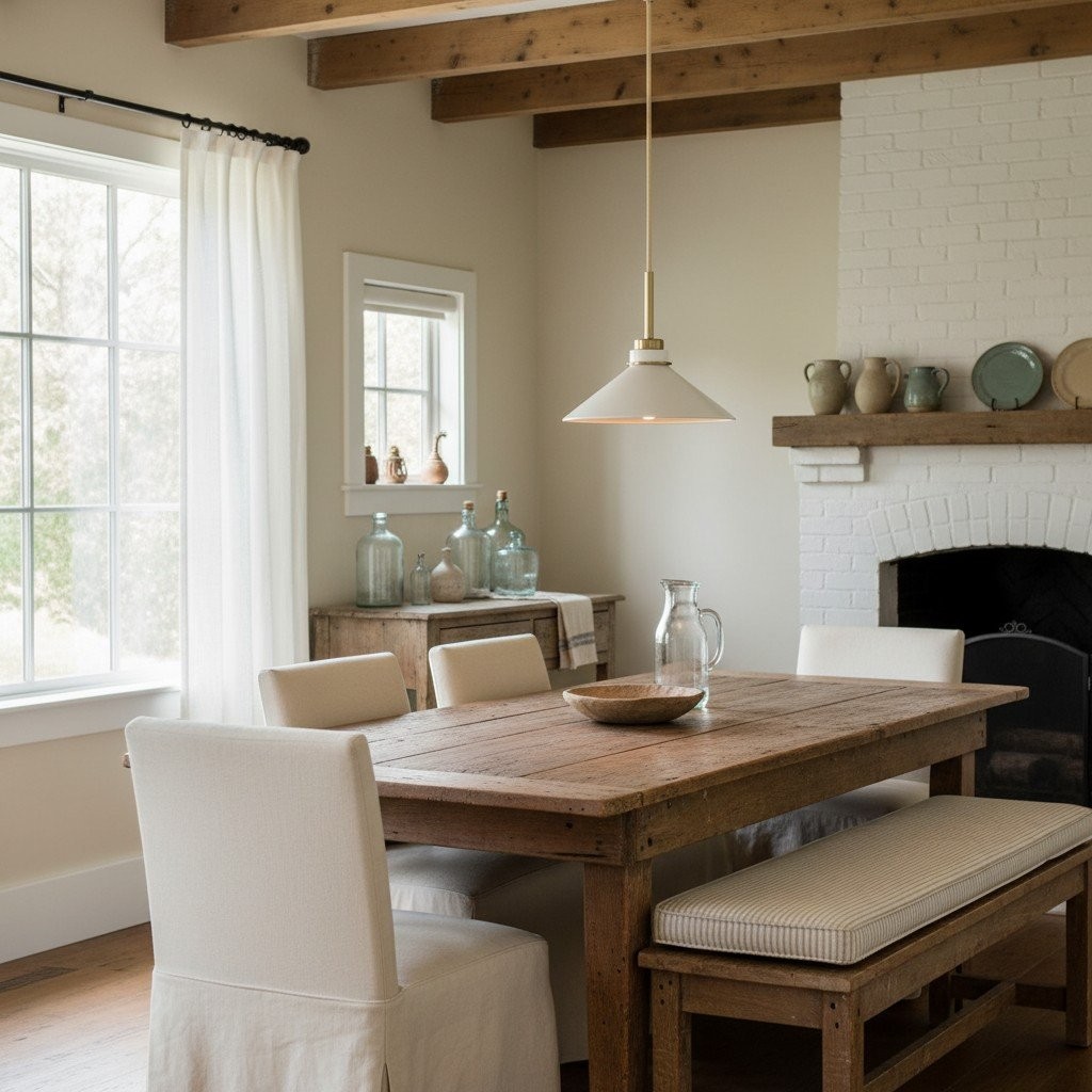Aurenza Round Pendant Light – Timeless Farmhouse Style for Any Interior K1139