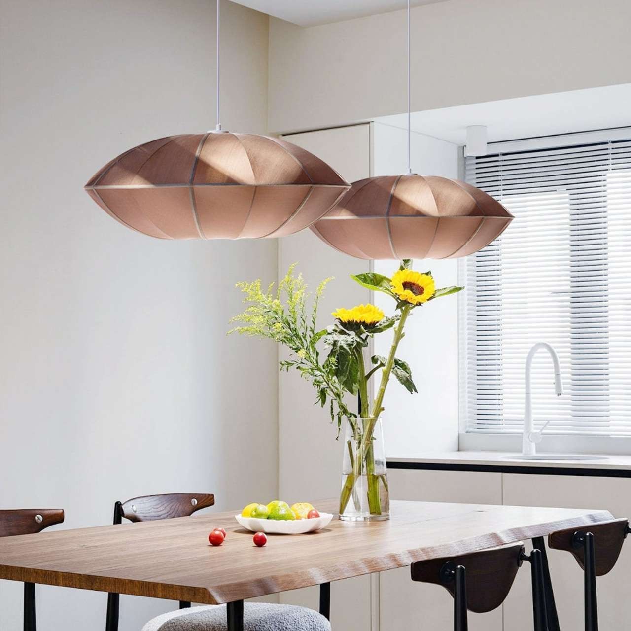 Scandinavian Textile Bubble Pendant Light – Warm Ambient Illumination K127