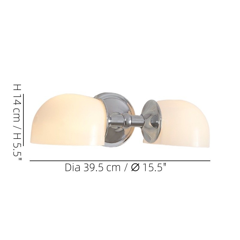 Modern Mercer Double Horizontal Metal Wall Sconce K1219
