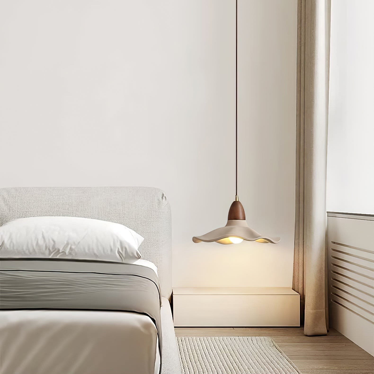 Japanese Wabi-Sabi Style Cement Wave Pendant Lamp K309