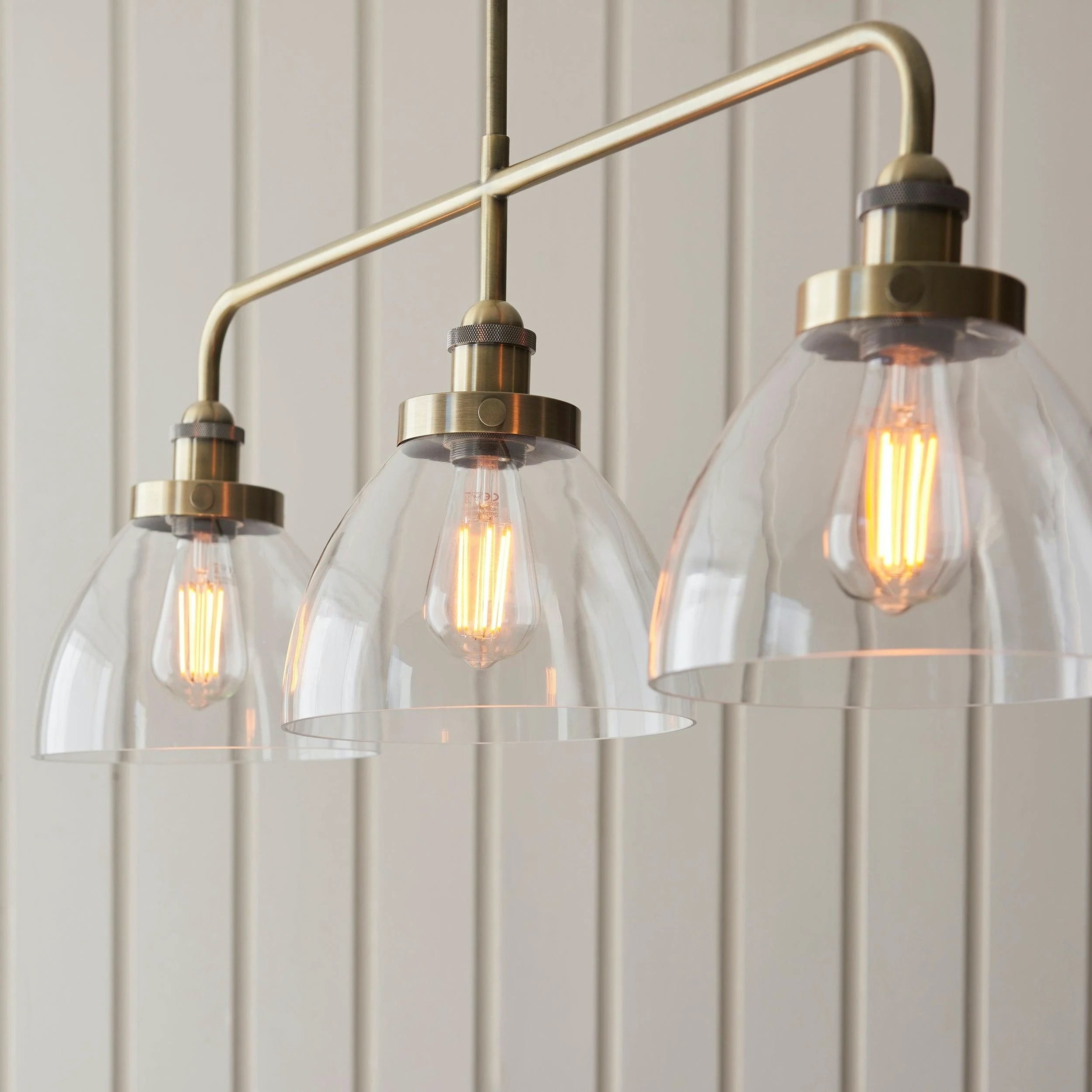 Novera Industrial 3 Light Linear Pendant Light - Modern Metal Style for Kitchen & Dining Room K1981