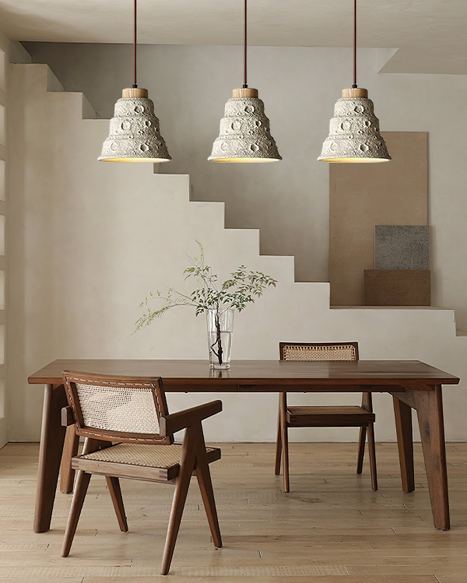 Japanese Wabi Sabi Cement Bell Shape Pendant Light K877