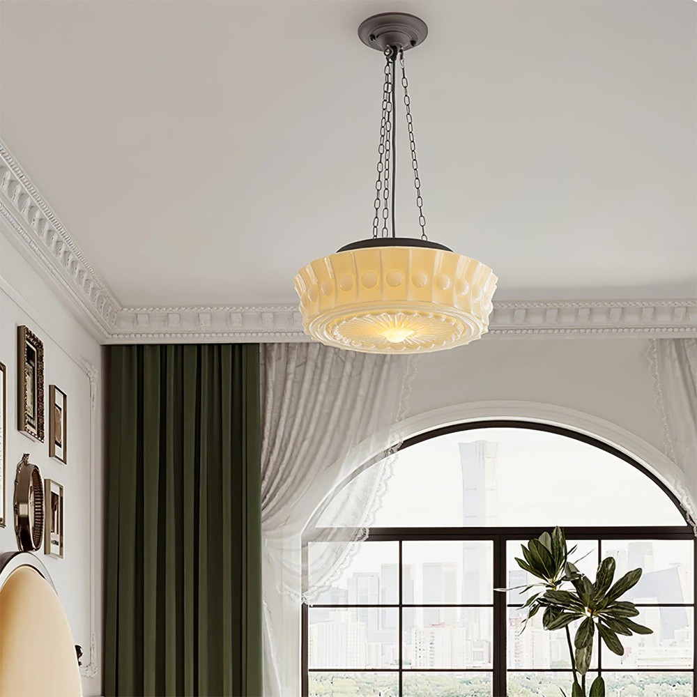 Iron Glass Cylinder Shade Chandelier K827