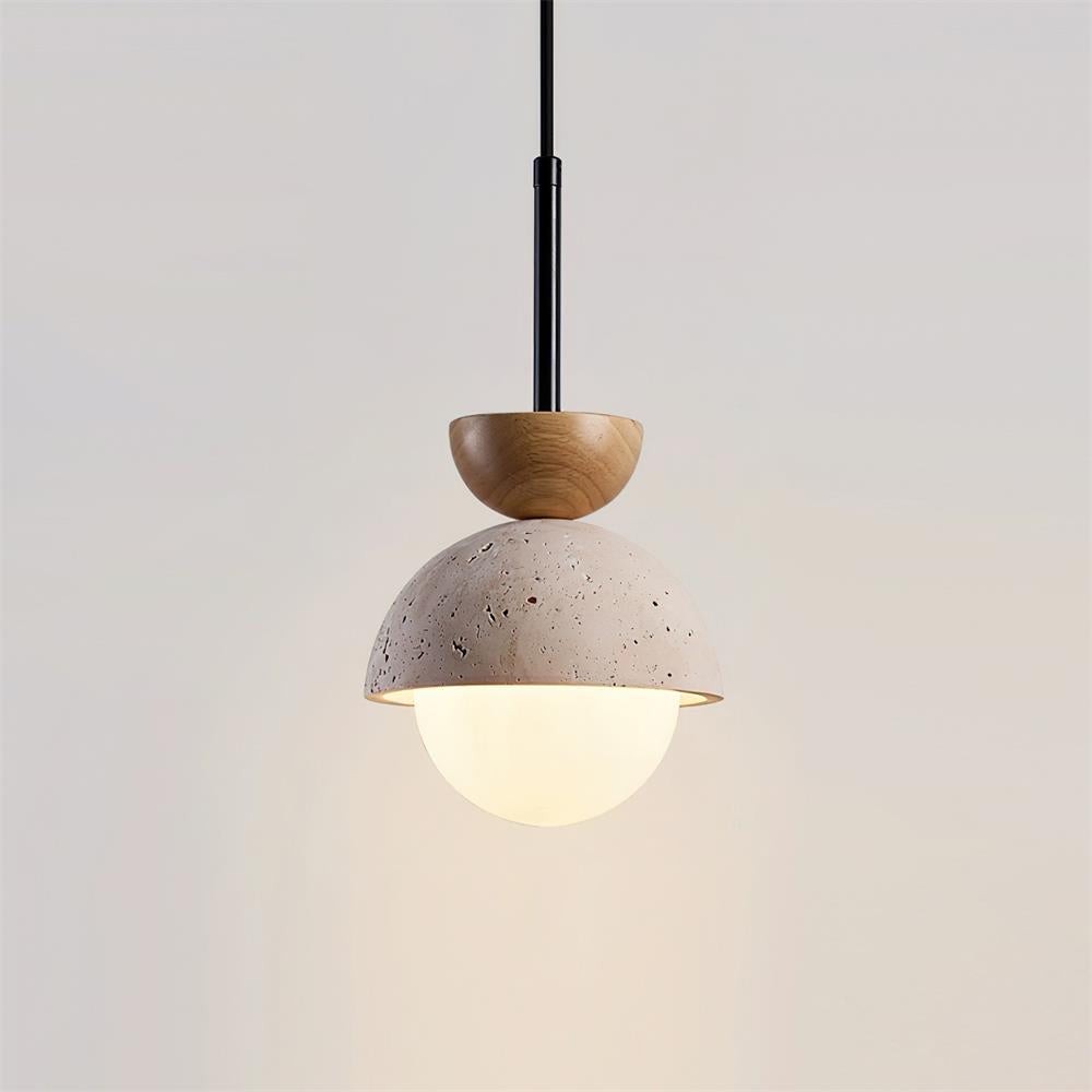 Natural Stone Spherical Pendant Light K380