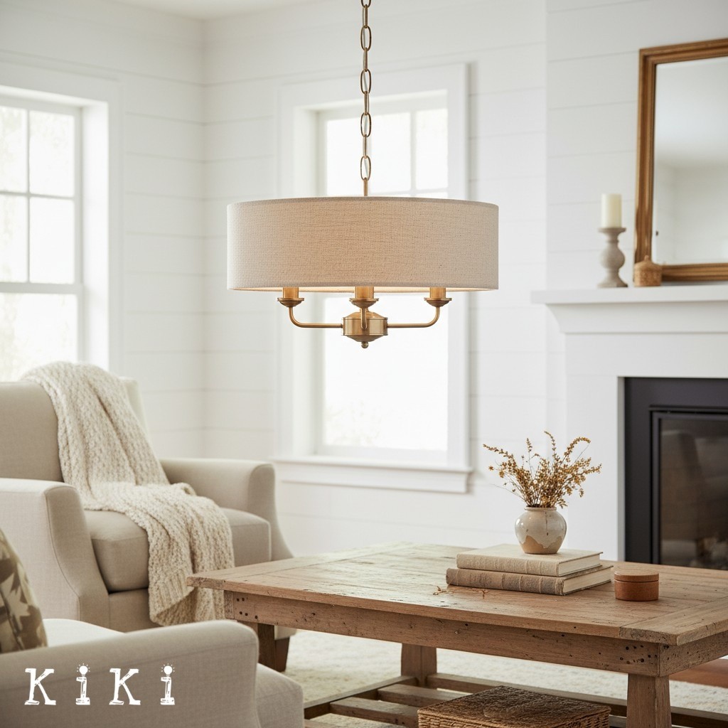 Tela Fabric Shade Pendant Style - Timeless Pendant Light for Dining Table K2216