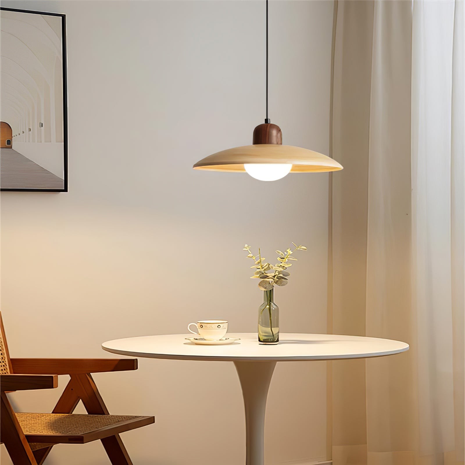 Medieval Style Simple Round Table Pendant Lamp K735
