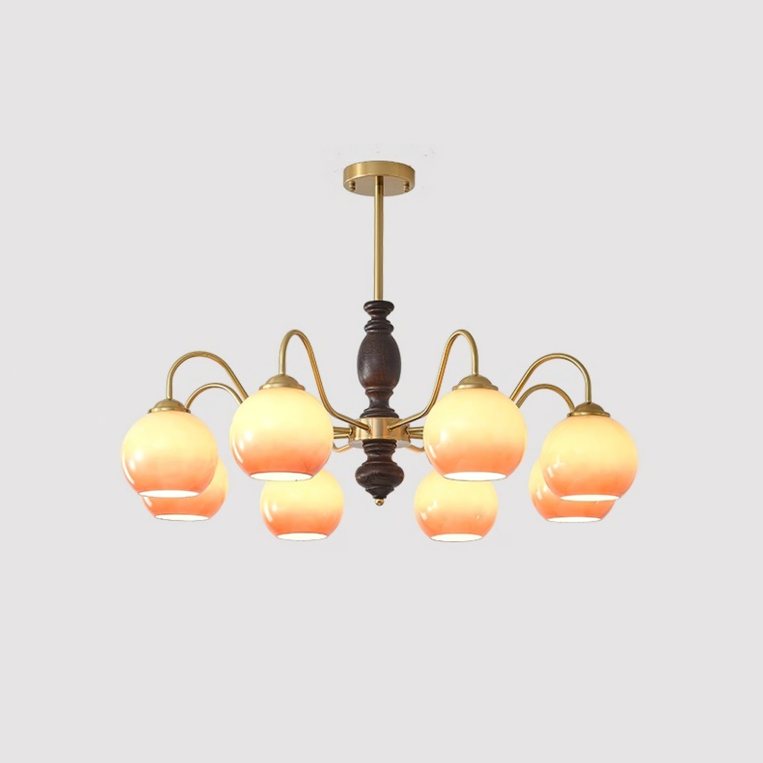French Medieval Style Caramel Orb Chandelier K292