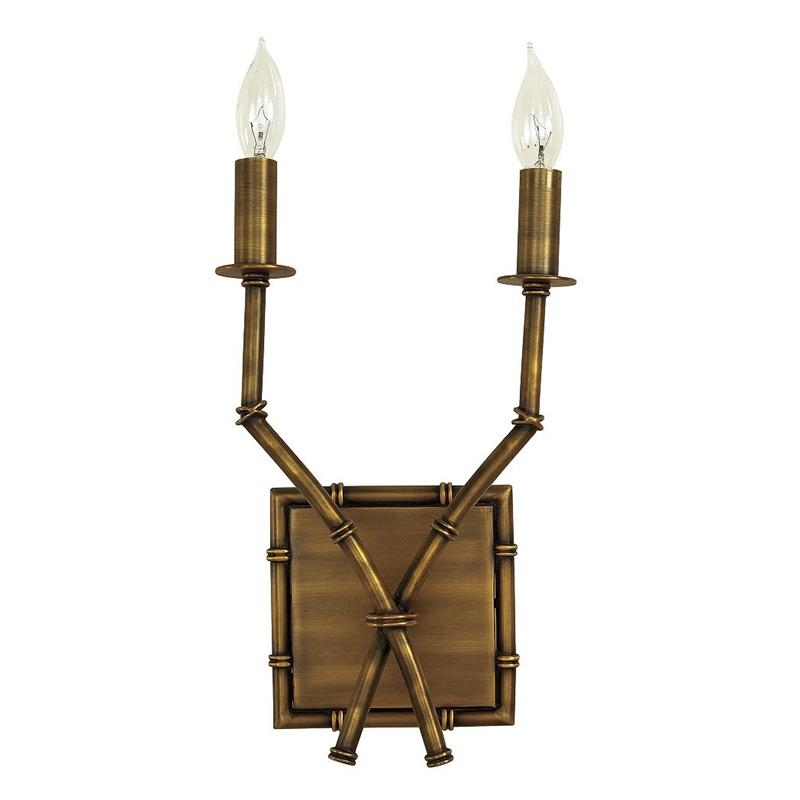 Double Arm Bamboo Sconce D586