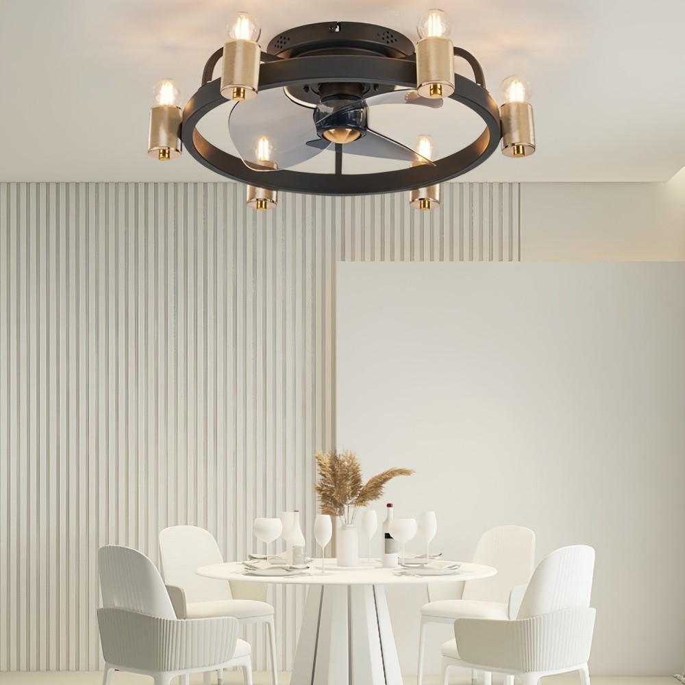 American Industrial Quiet Ceiling Fan Light K1108