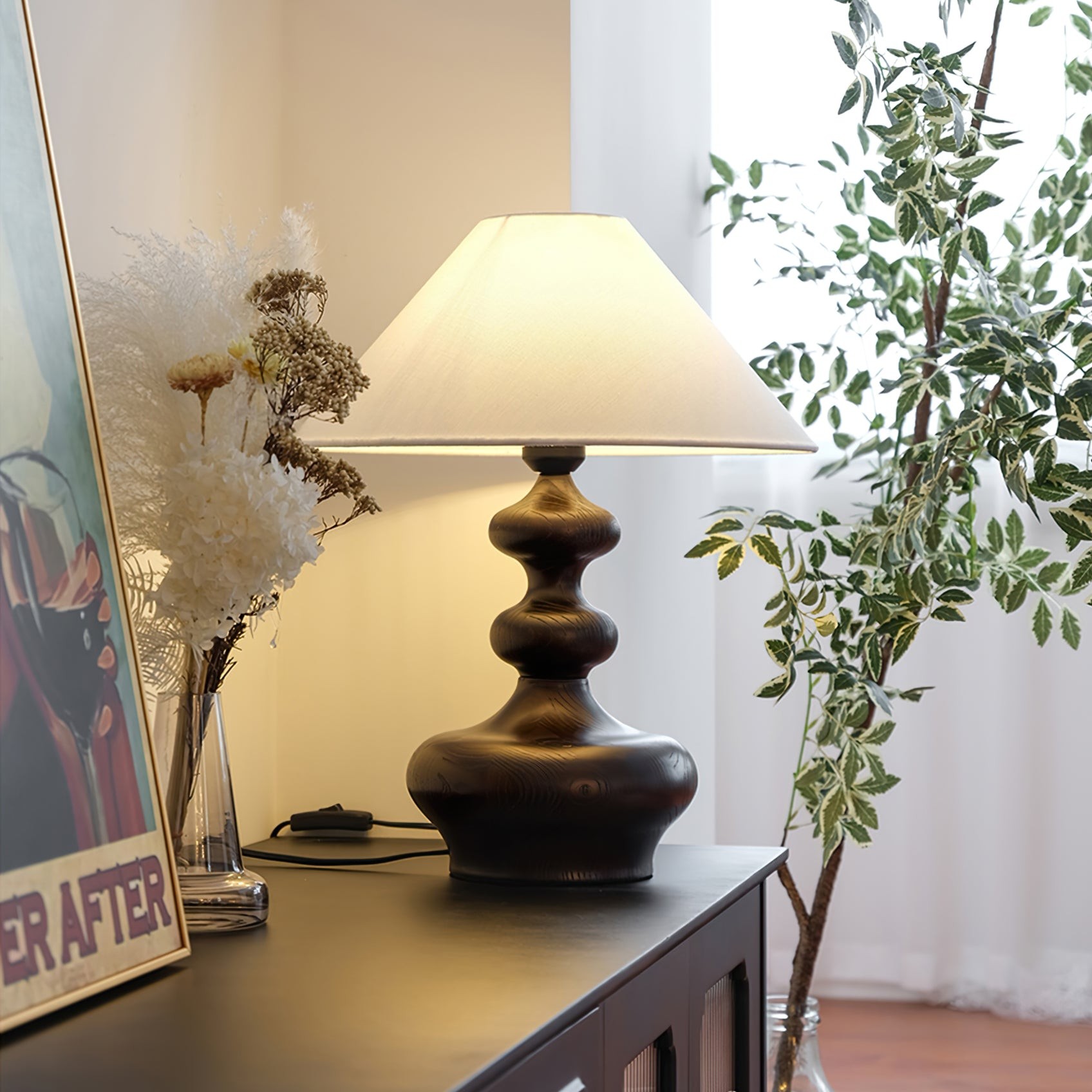 Nordic Retro Solid Wood Table Lamp K340