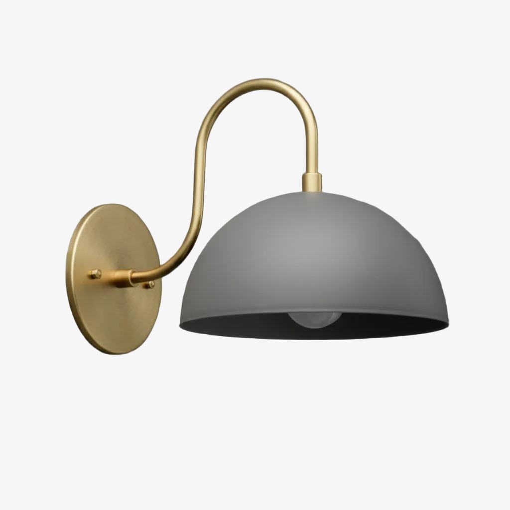 Curva Curved Dome Shade Wall Sconce – Mid-Century Modern Versatile Indoor Lighting K1542