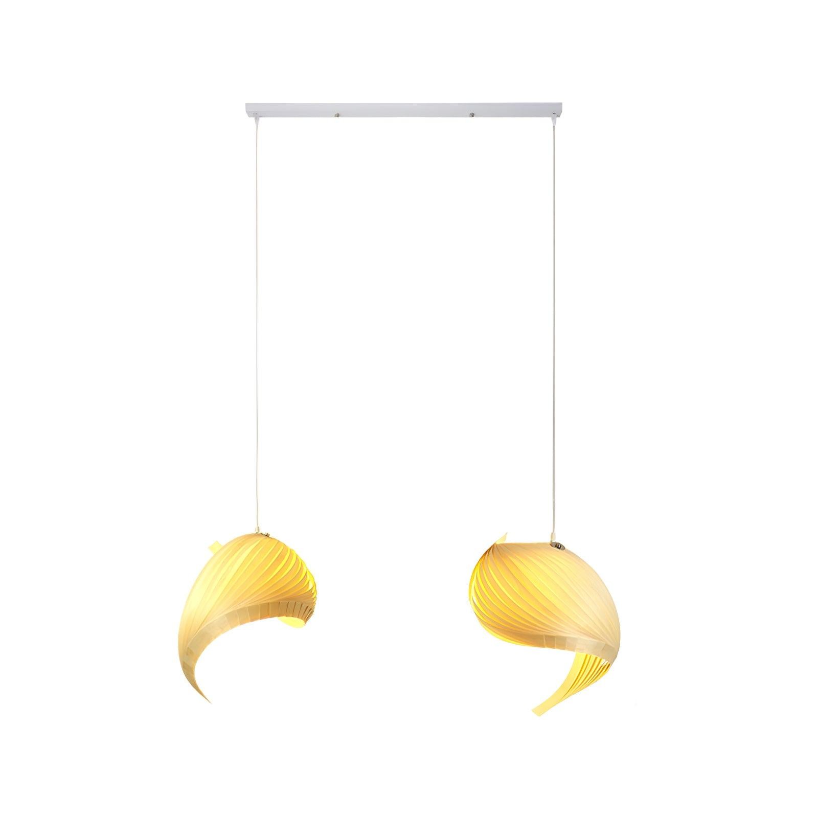 Nautilus Wing Wood Veneer Pendant Light