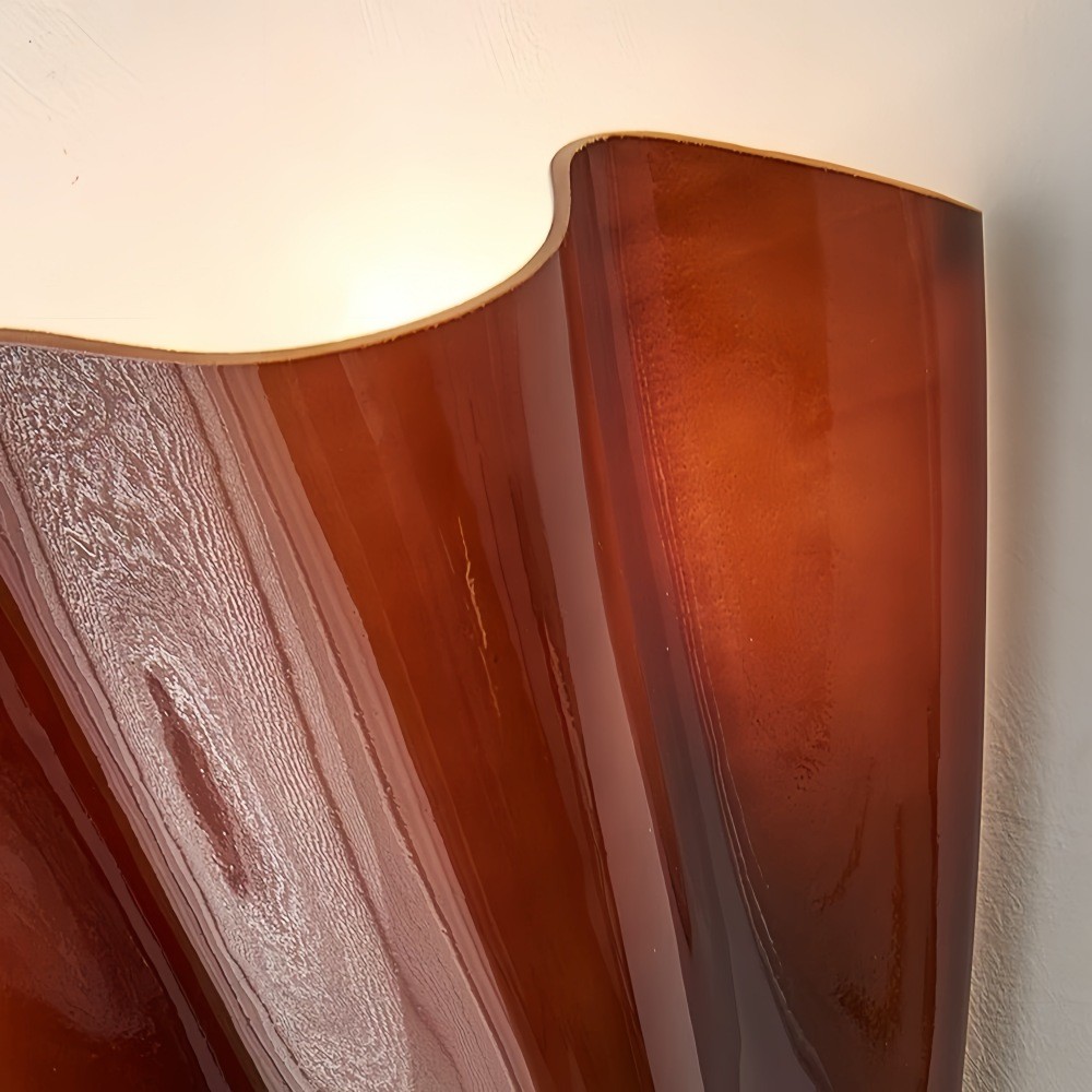 Bellina Retro Fluted Glass Wall Sconce - Mid-century Modern Vera Wall Lamp for Hallway K891