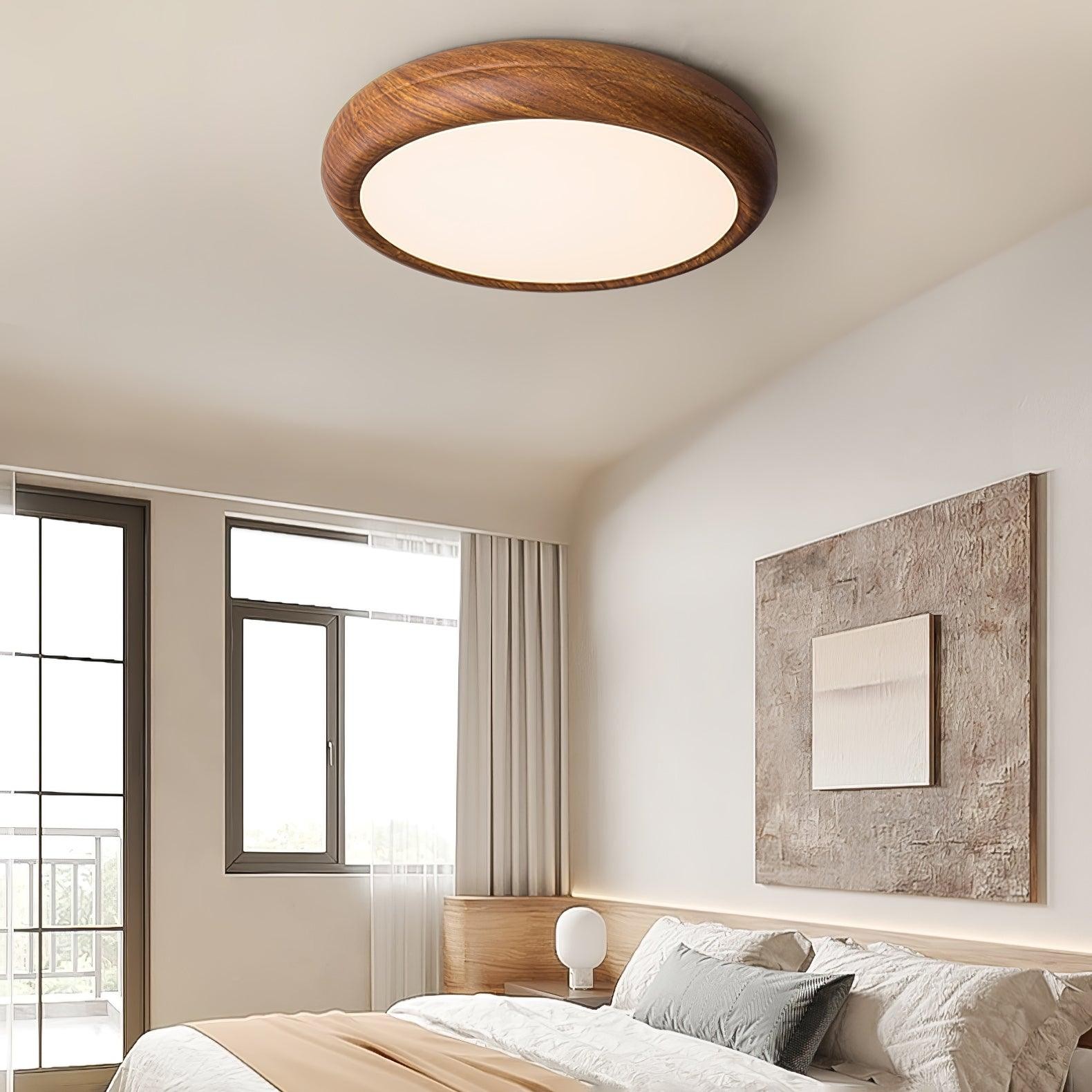 Wood Grain Round Ceiling Lamp K776