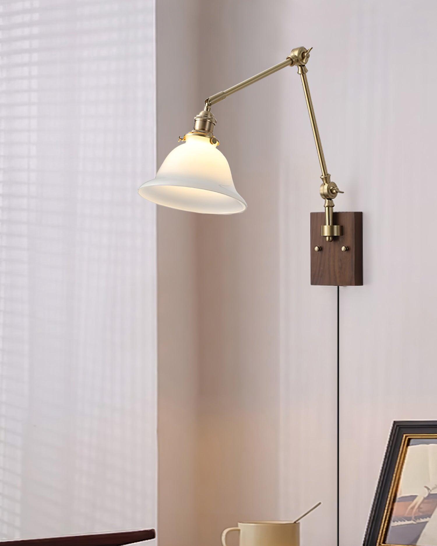 Banker Swing Arm Plug In Wall Light K253