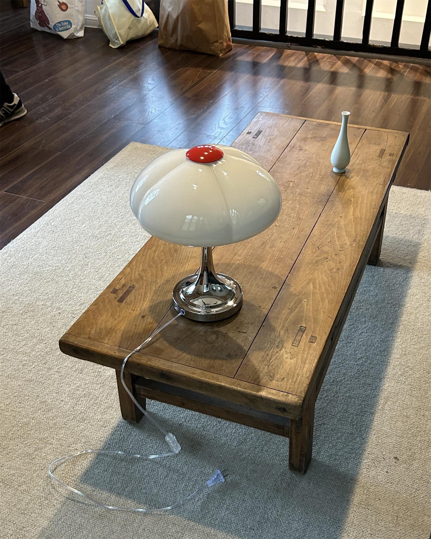 Cream Style Glass Mushroom Table Lamp K706