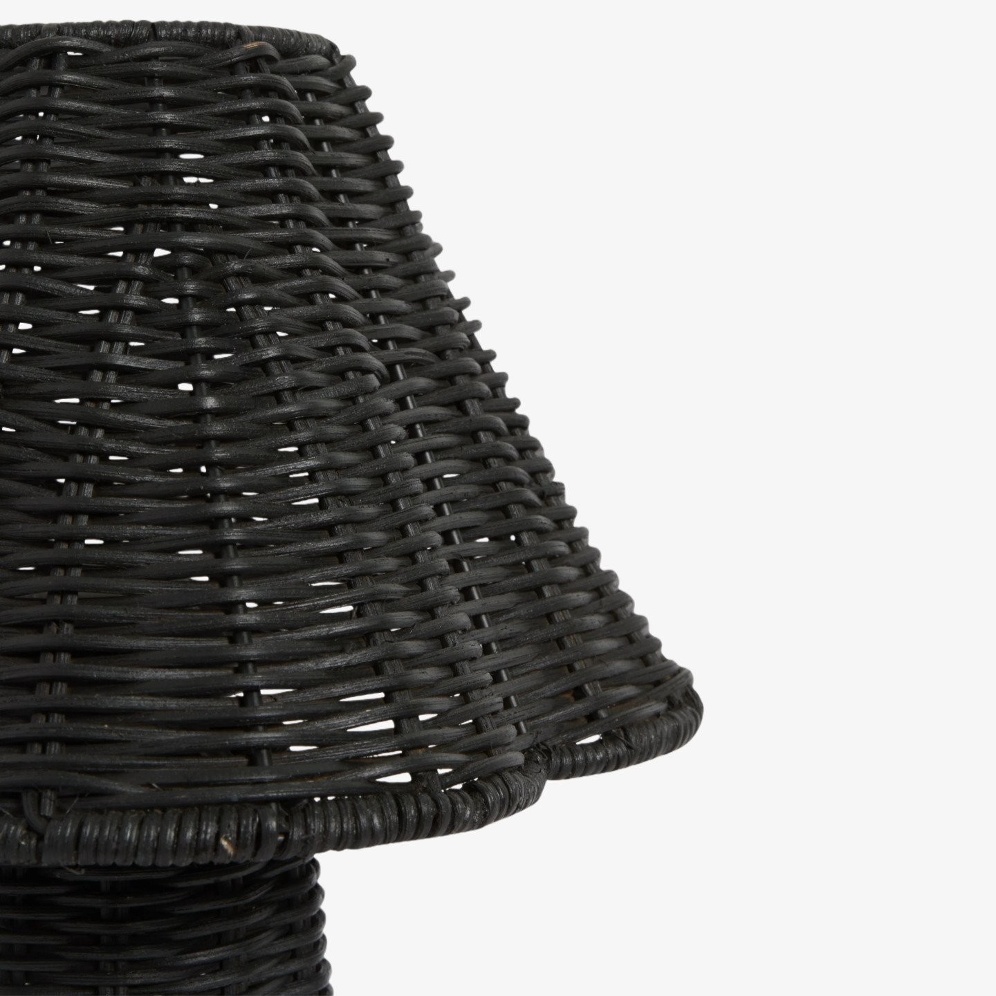 Wickara Sculptural Rattan Mini Table Lamp - Natural Woven Finish Suitable for Side Tables & Entryways K1647