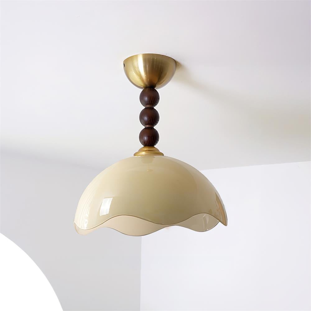 Vintage Cream Eggshell Wave Ceiling Light K769
