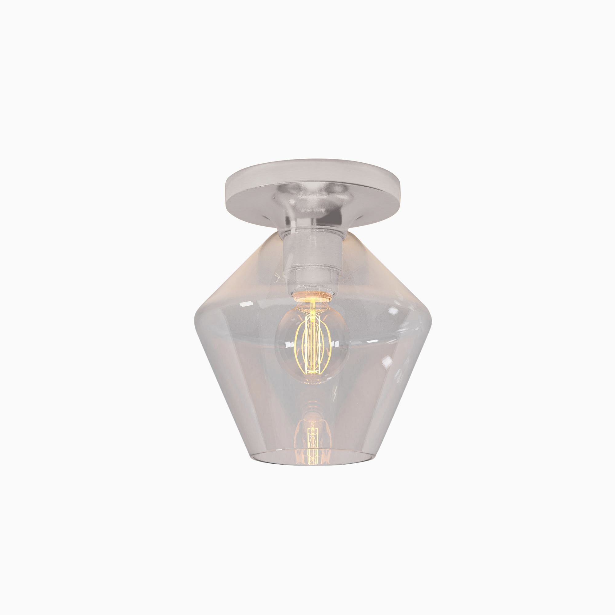 Merin Sleek Glass Ceiling Lamp - Geometric Flushmount Lamp for Dining Room K1223