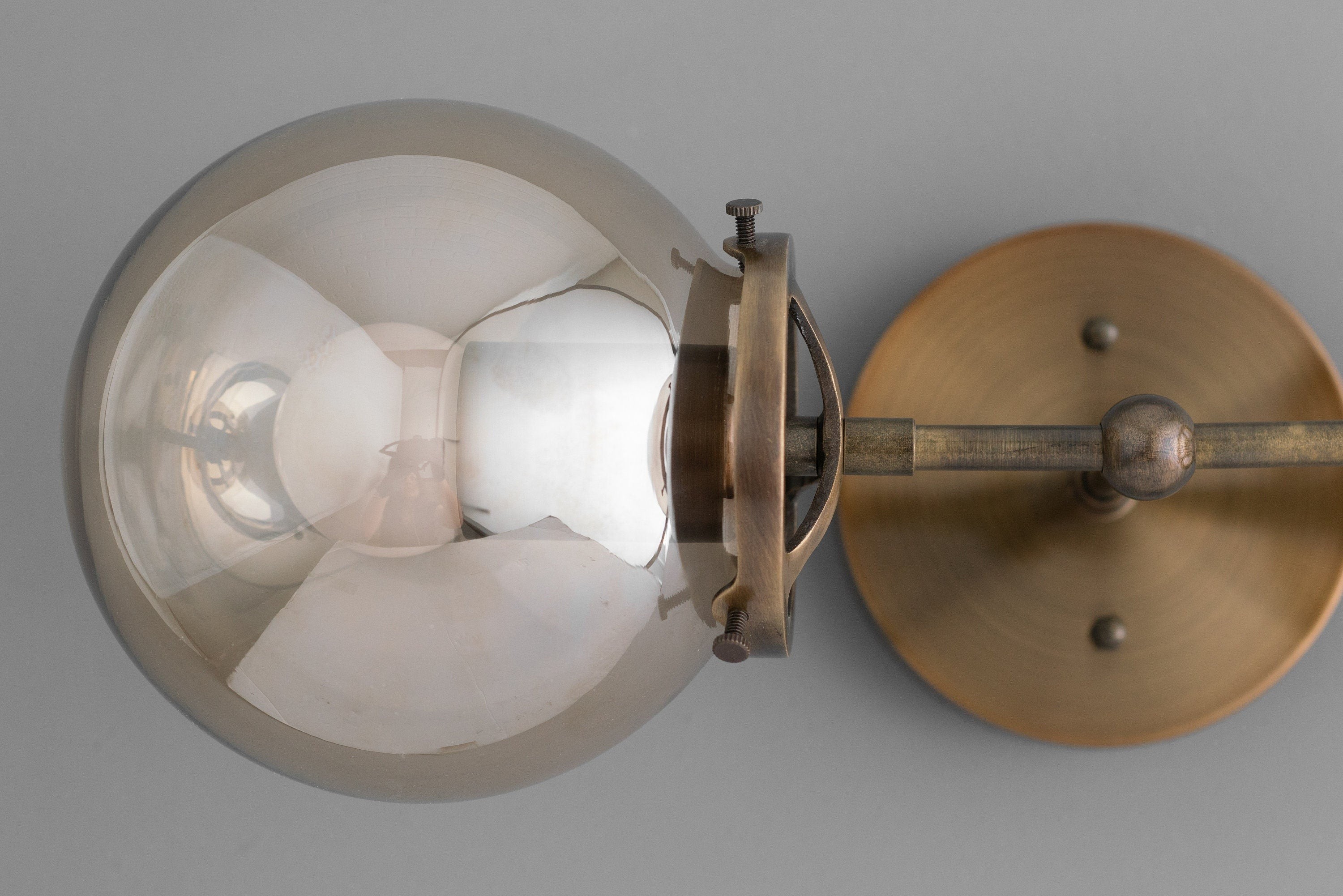 Lumio Globe Double Globe Vanity Wall Light - Rustic Farmhouse Bathroom Wall Fixture K1489