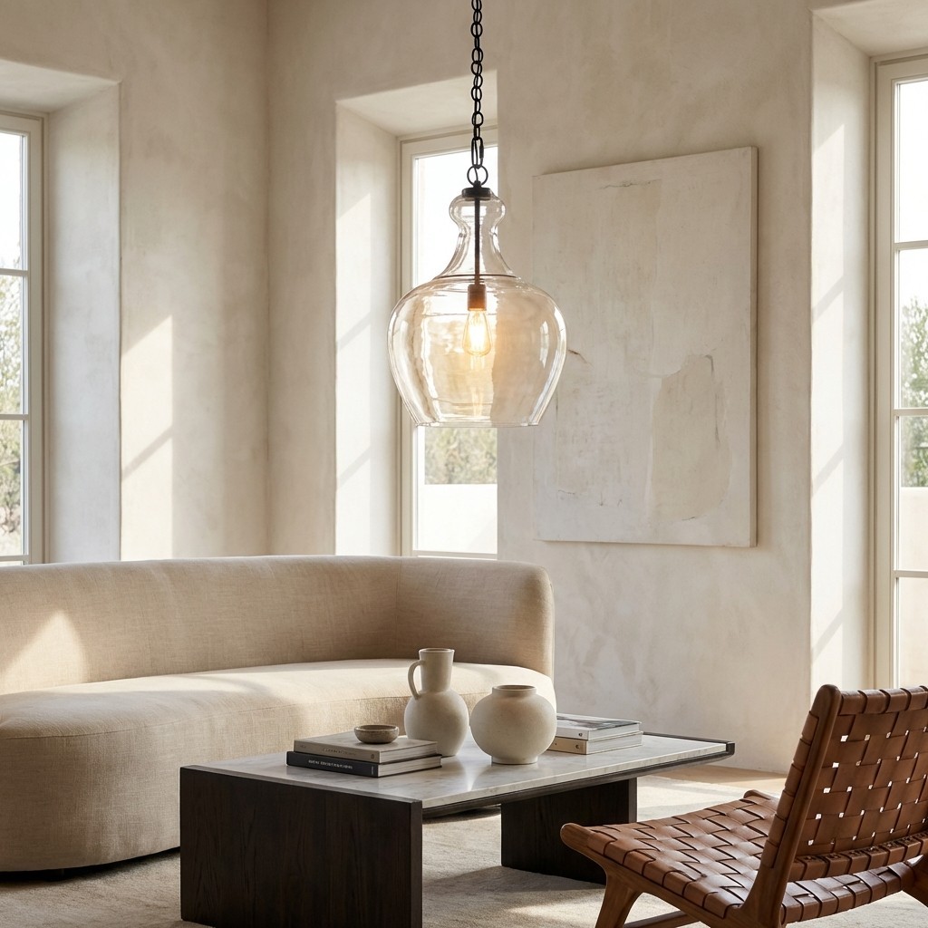 Lirra Handmade Glass Pendant Light - Industrial Bell Shade Lighting for Kitchen K2239