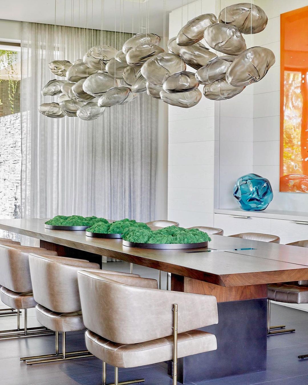 Multi-Head Irregular Glass Bubble Chandelier K216