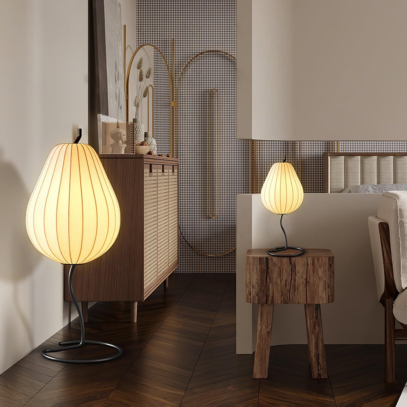 Pear-shaped Shite Floor Lamp Suitable For Living Room K581