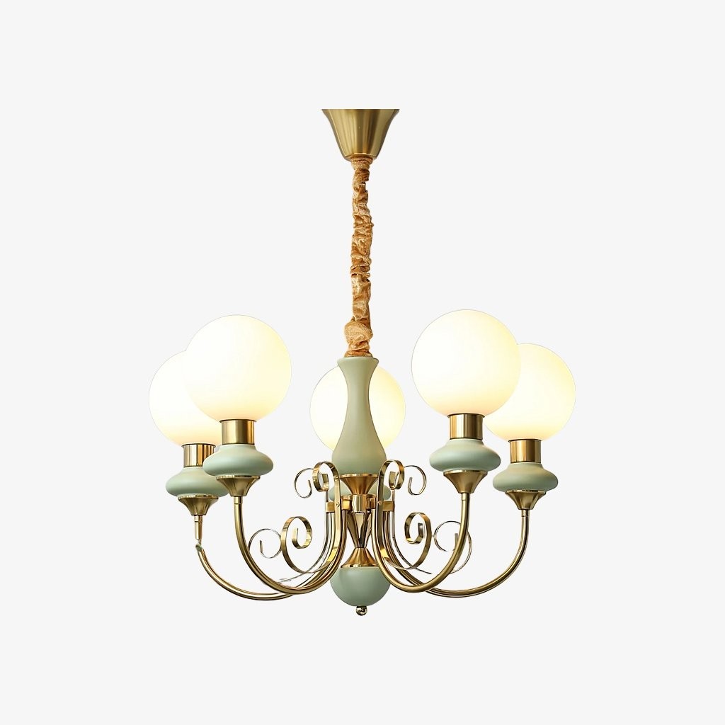 Radiara Sculptural Luxurious Glass Chandelier - Elegant Metal Lighting for Living Room K2110