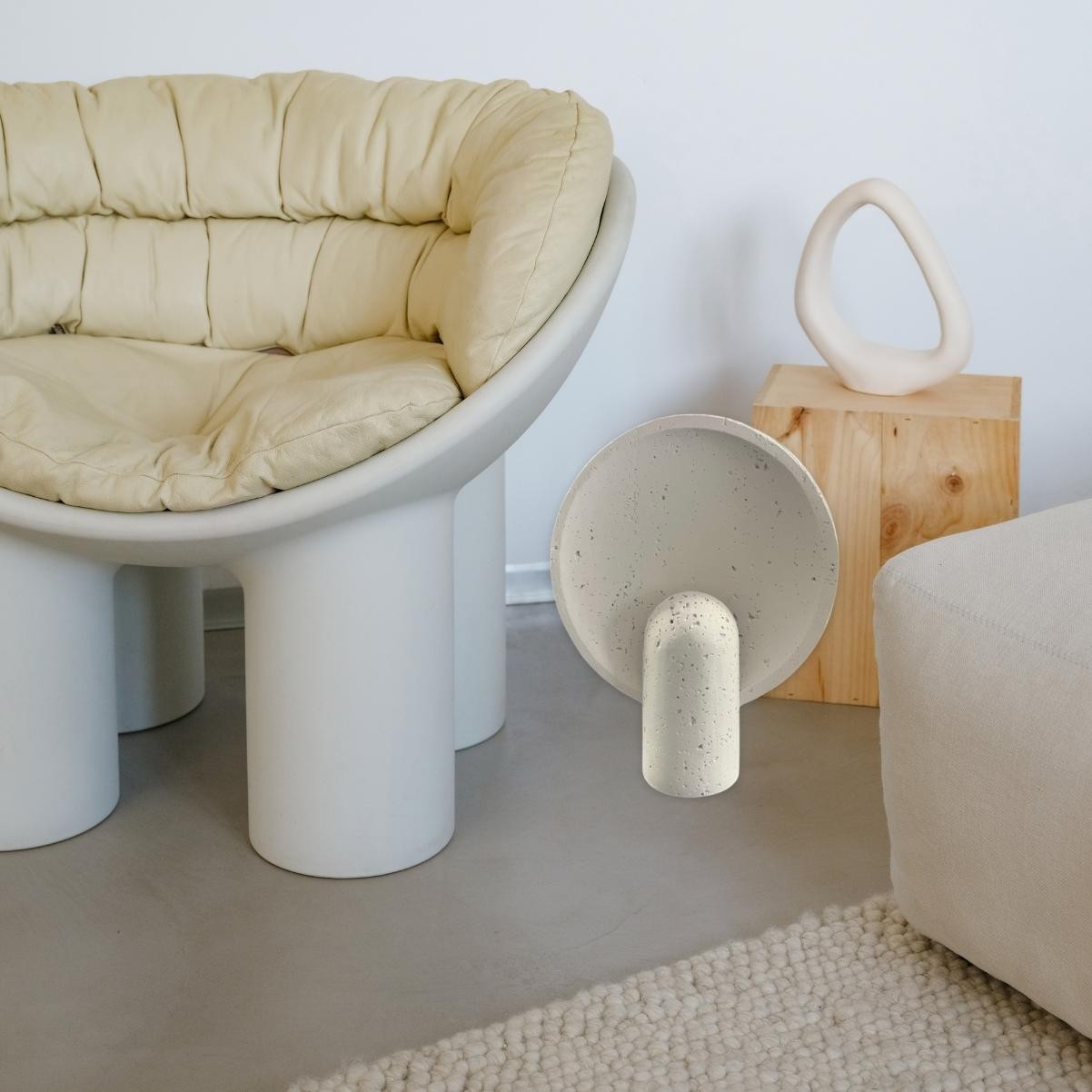 Wabi-sabi Style Eclipse Stone Table Lamp K831
