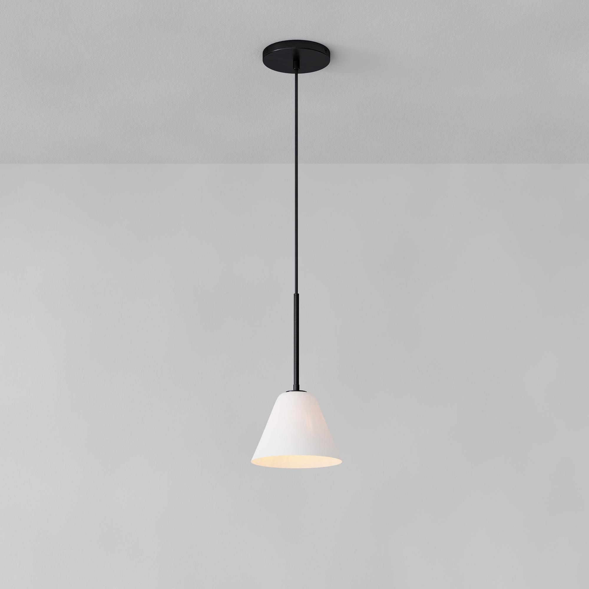 Conica Modern Glass Cone Pendant Light - Minimalist Hanging Lamp for Dining Room K1338
