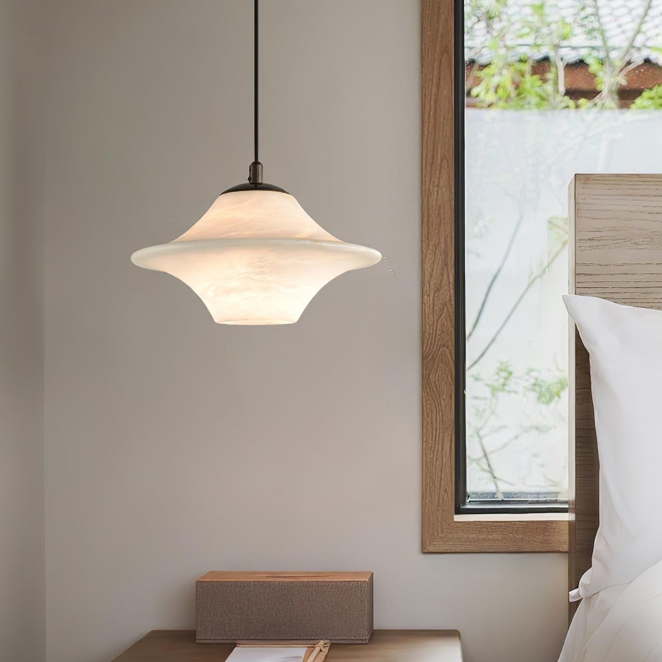 Saucer Alabaster Pendant Light K658