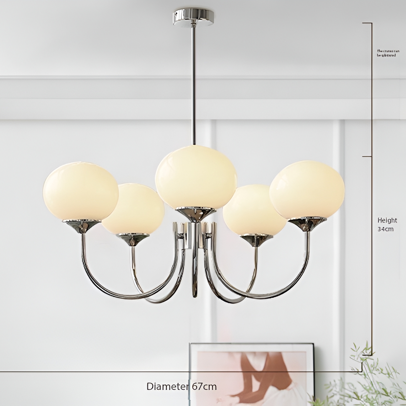 Marshmallow Modern Glass Chandelier D776