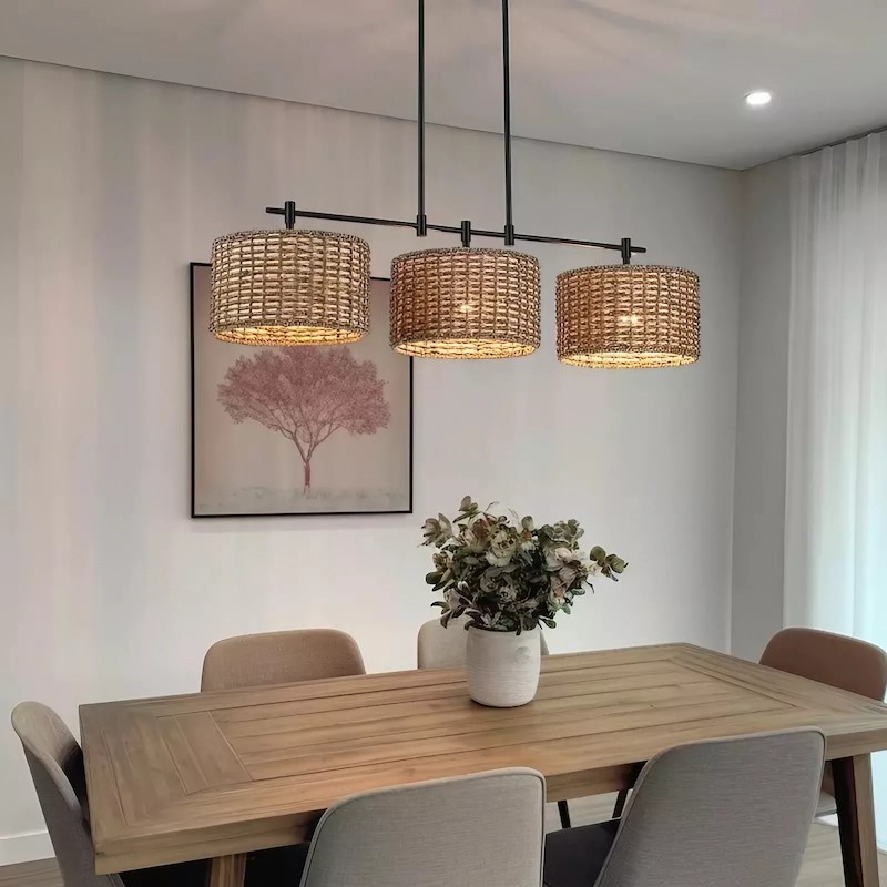 3 Light Dimmable Rustic Drum Chandelier K137
