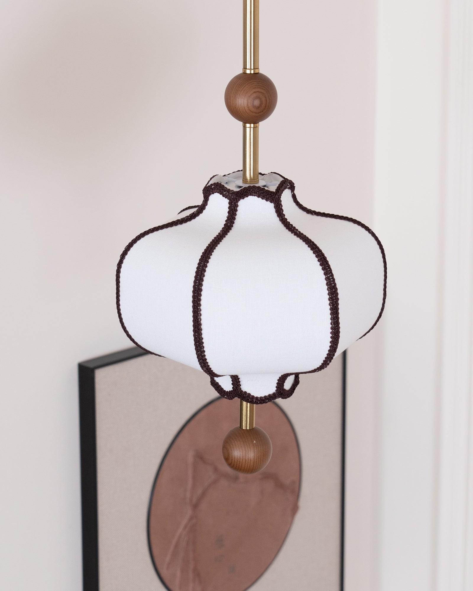 Vintage Textured Fabric Pendant Light K444