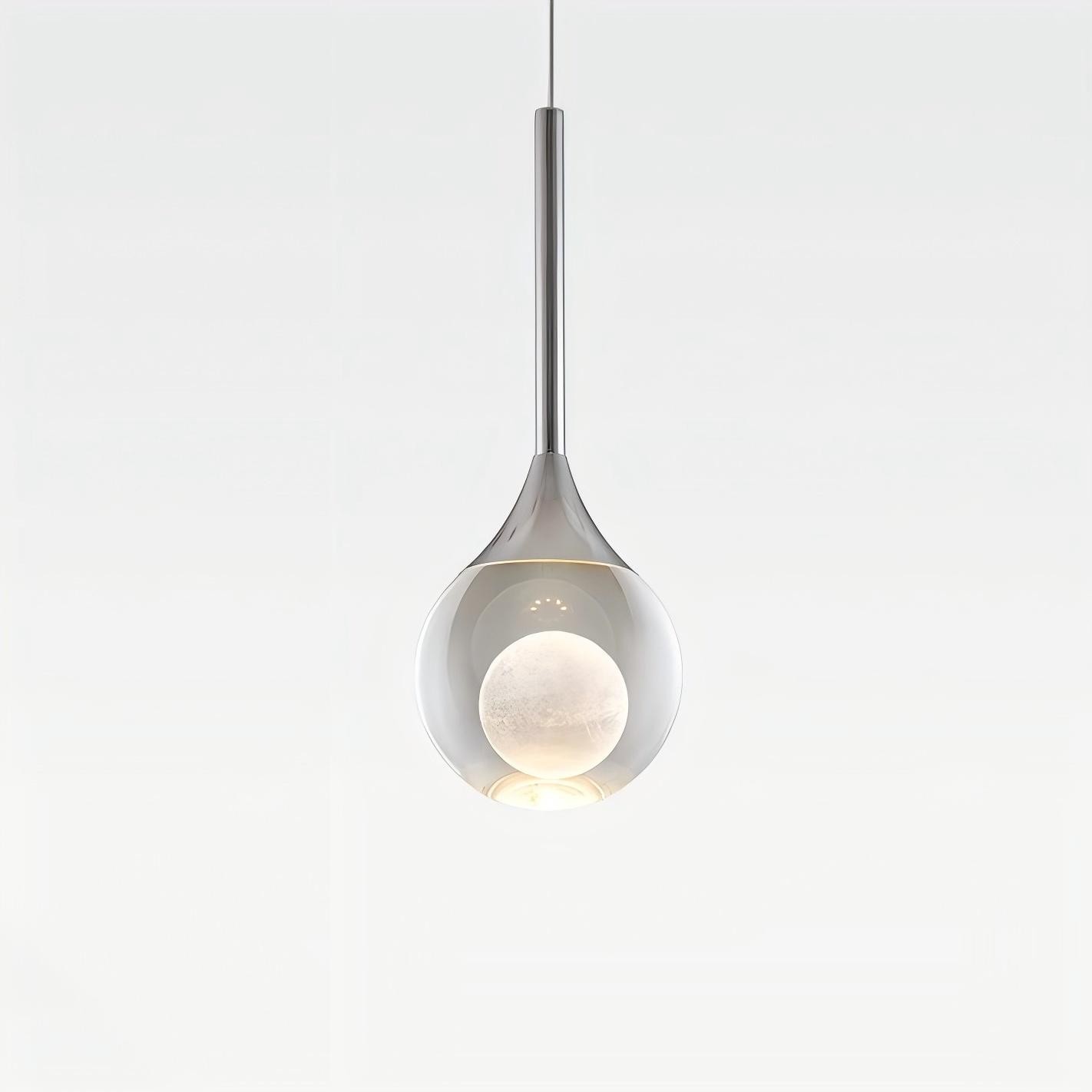Moon Clear Glass Ball Pendant Light K787
